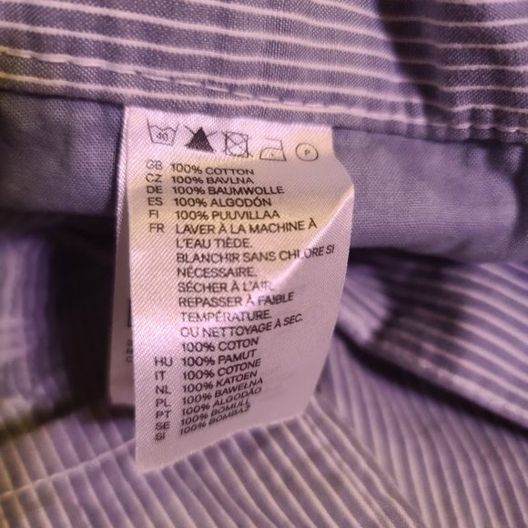 H&M cute blue striped engineer pants sz36 - Picture 4 of 4